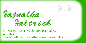 hajnalka haltrich business card